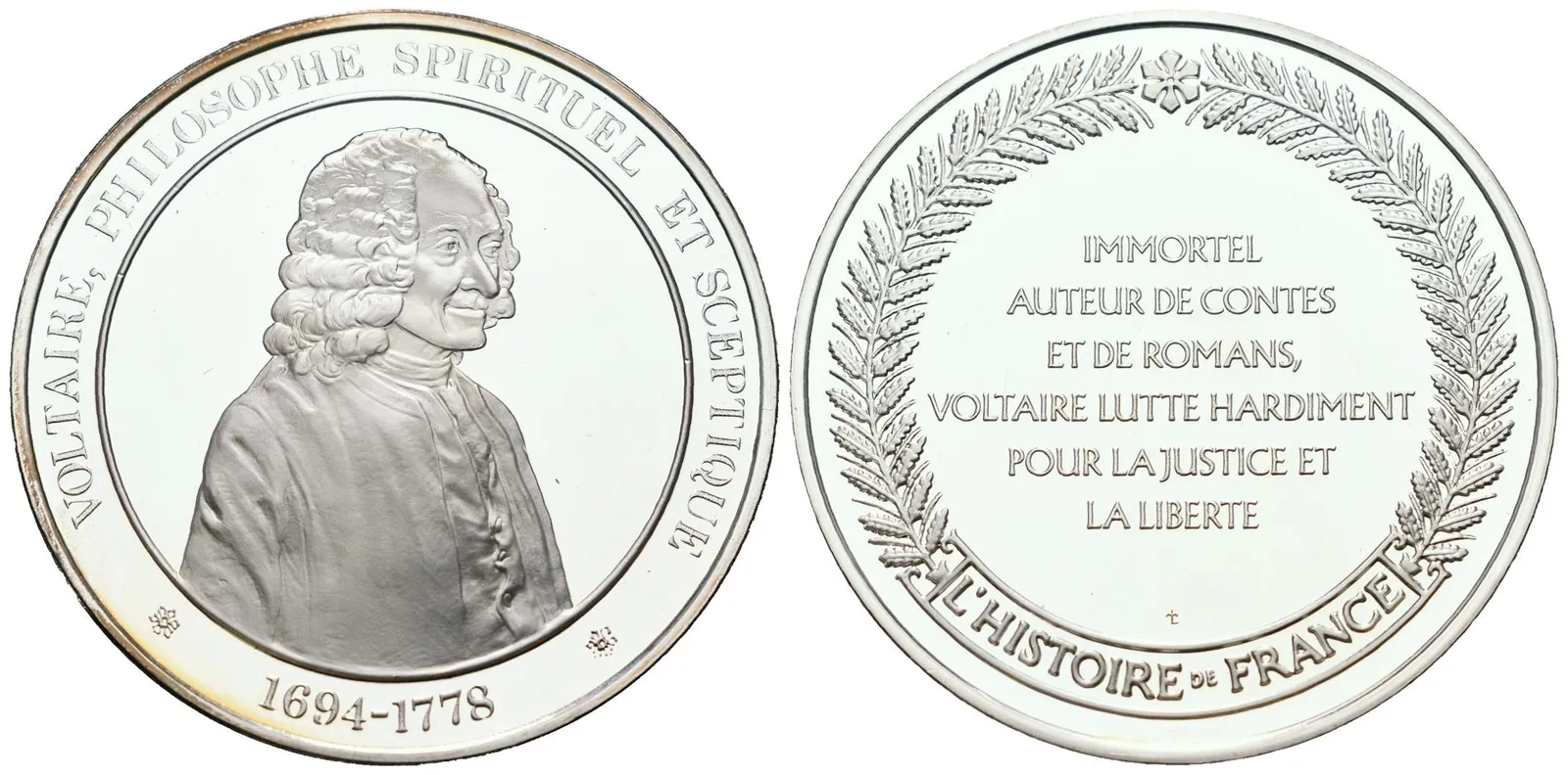 Francie - AR Medaile b.l. - Voltaire