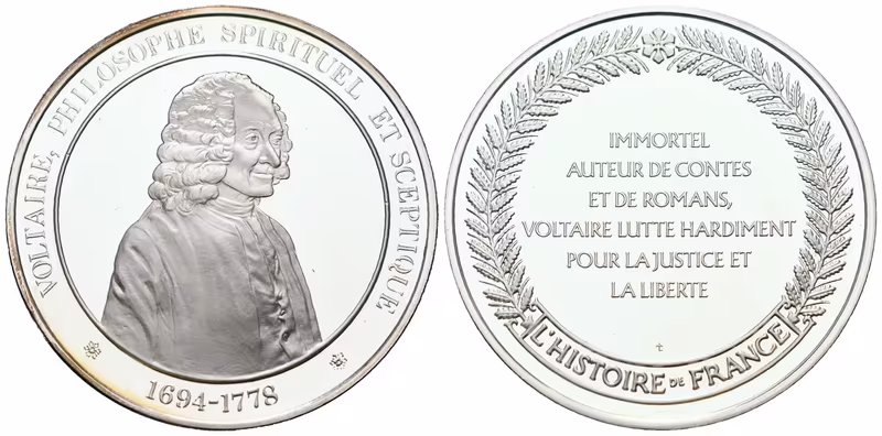 Francie - AR Medaile b.l. - Voltaire