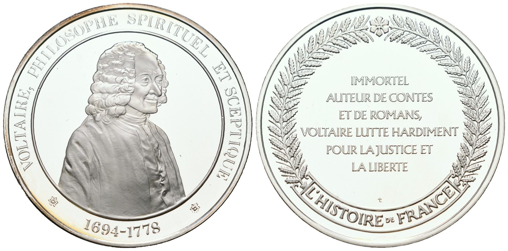 Francie - AR Medaile b.l. - Voltaire