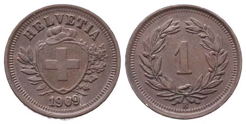 Švýcarsko, Rappen 1909
