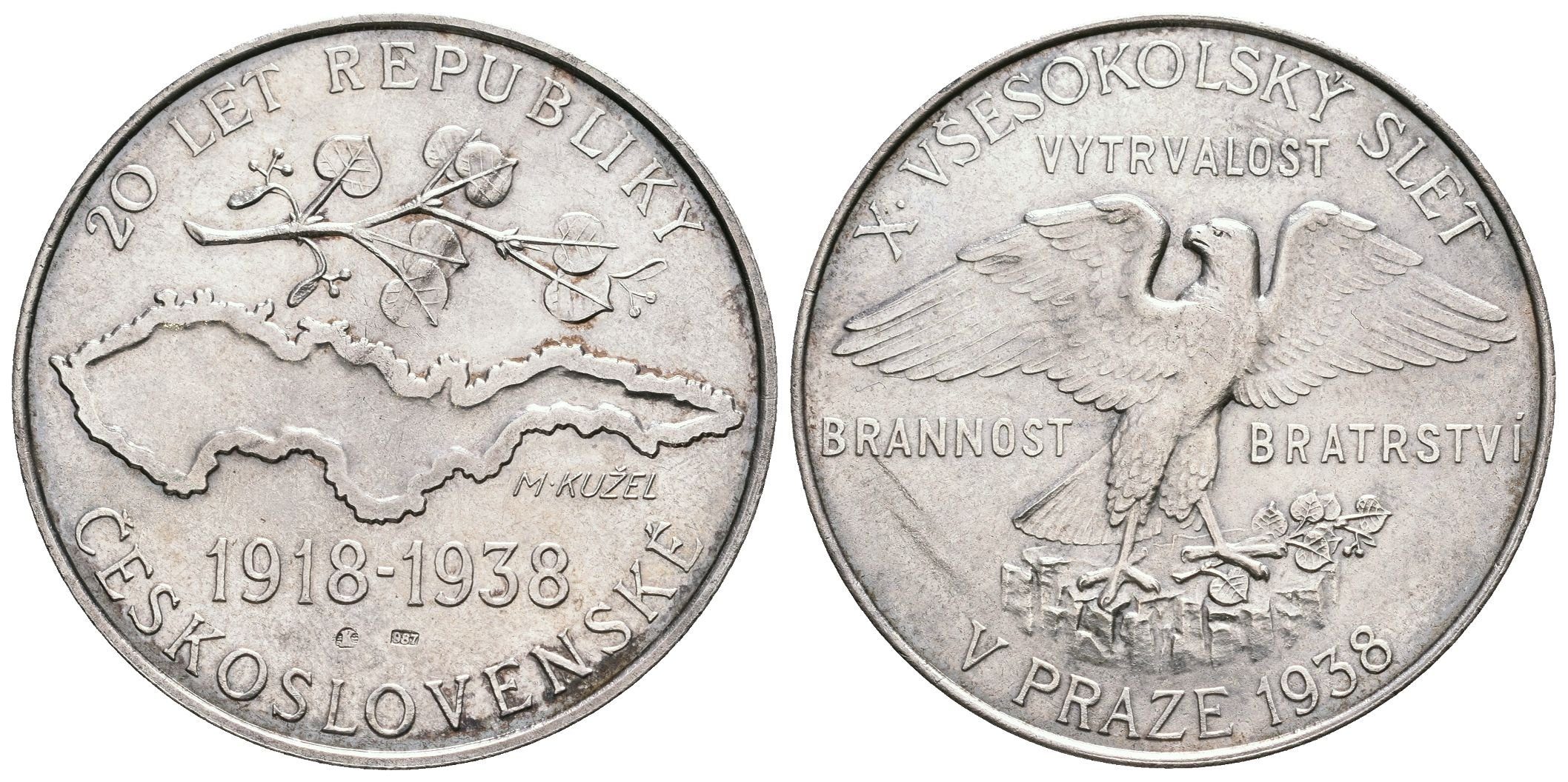 Kužel Miroslav - 20. výročí republiky a X. všesokolský slet