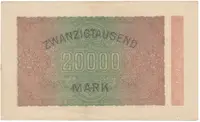Německo, 20000 Mark 1923, Ro.84b - fotografie 2