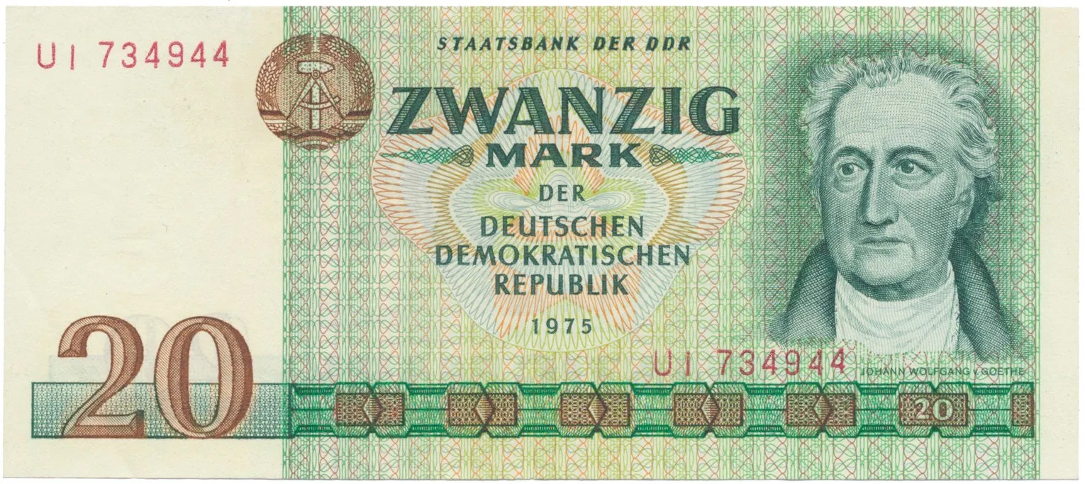 Německo - NDR, 20 DM 1975, I. vydání, Ros.362a