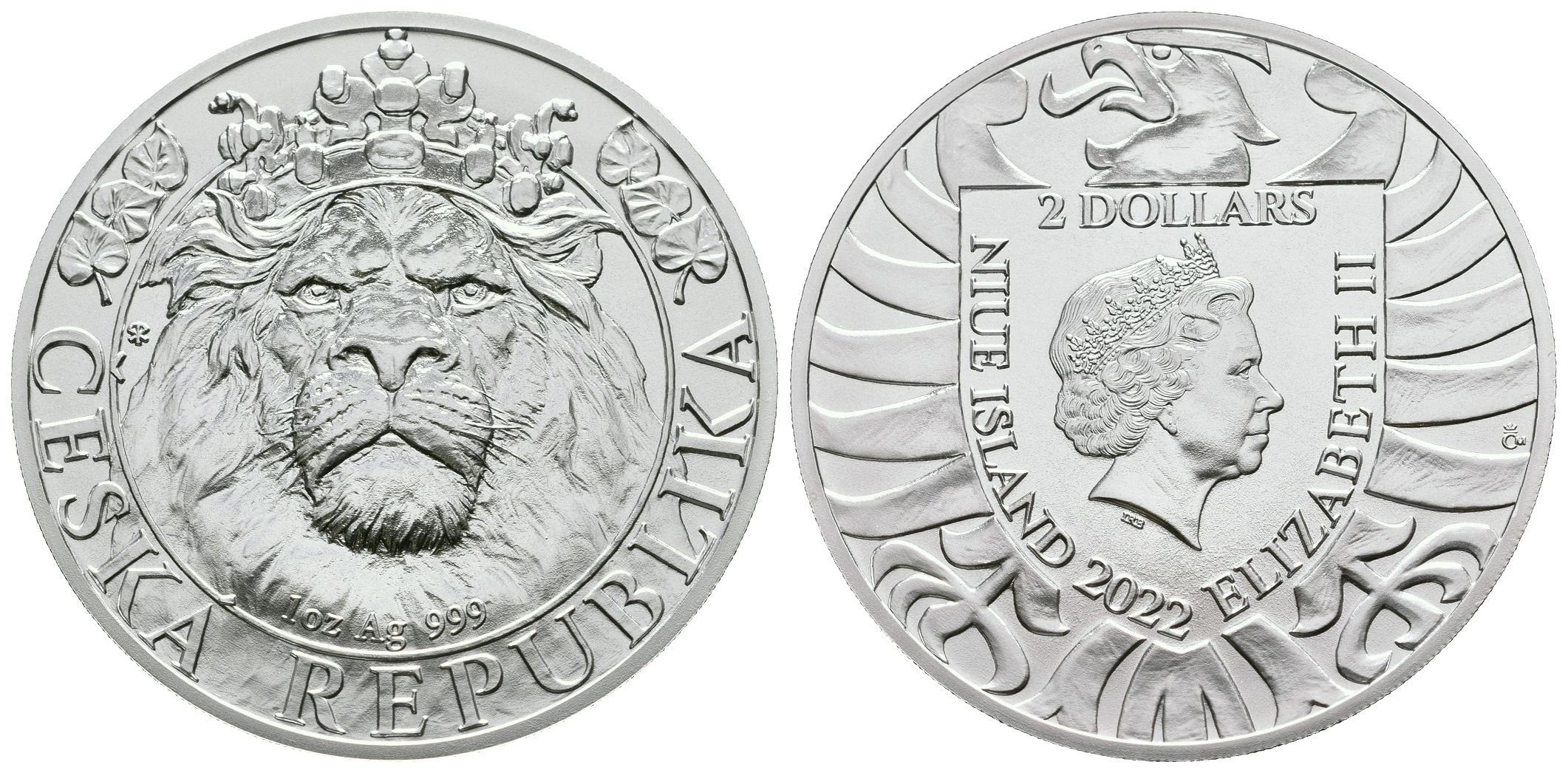 2 Dollar 2022 - Český lev
