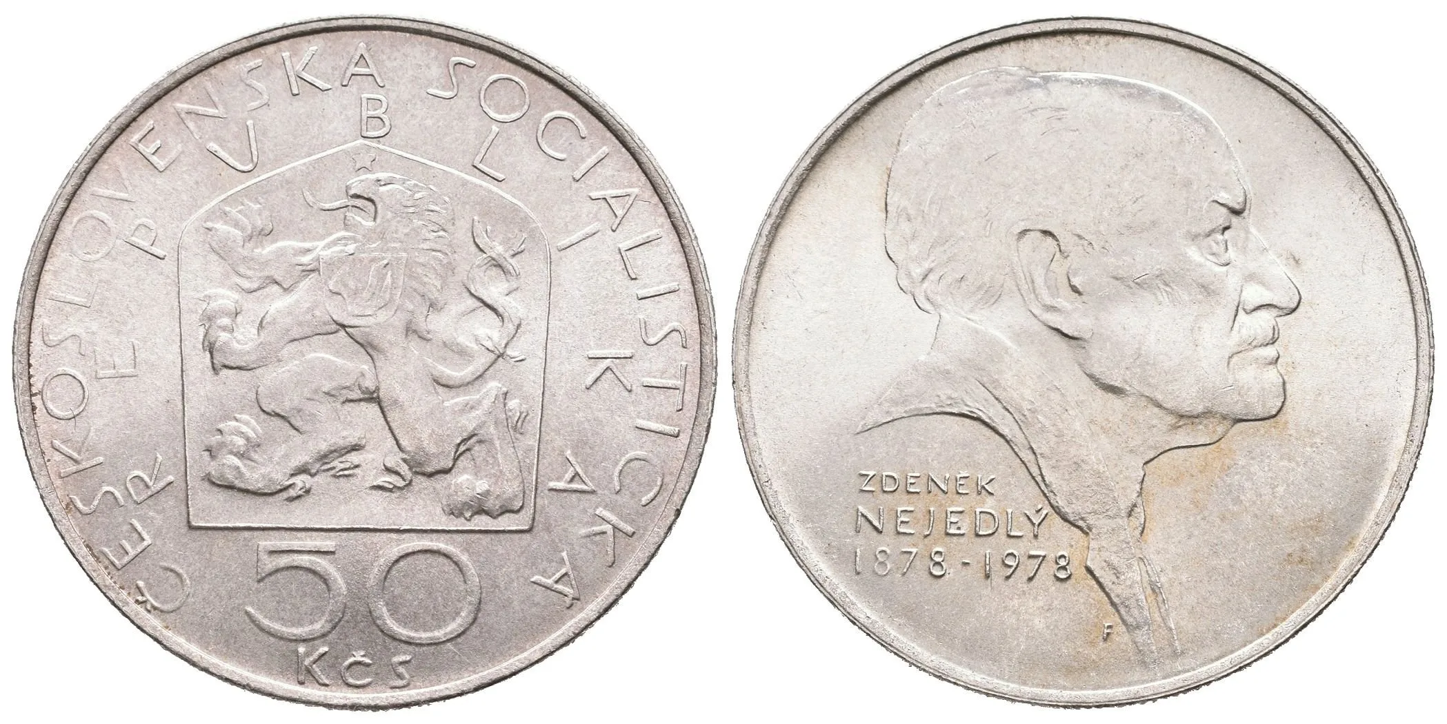 50 Kčs 1978 - Zdeněk Nejedlý, ražební lesk — 1