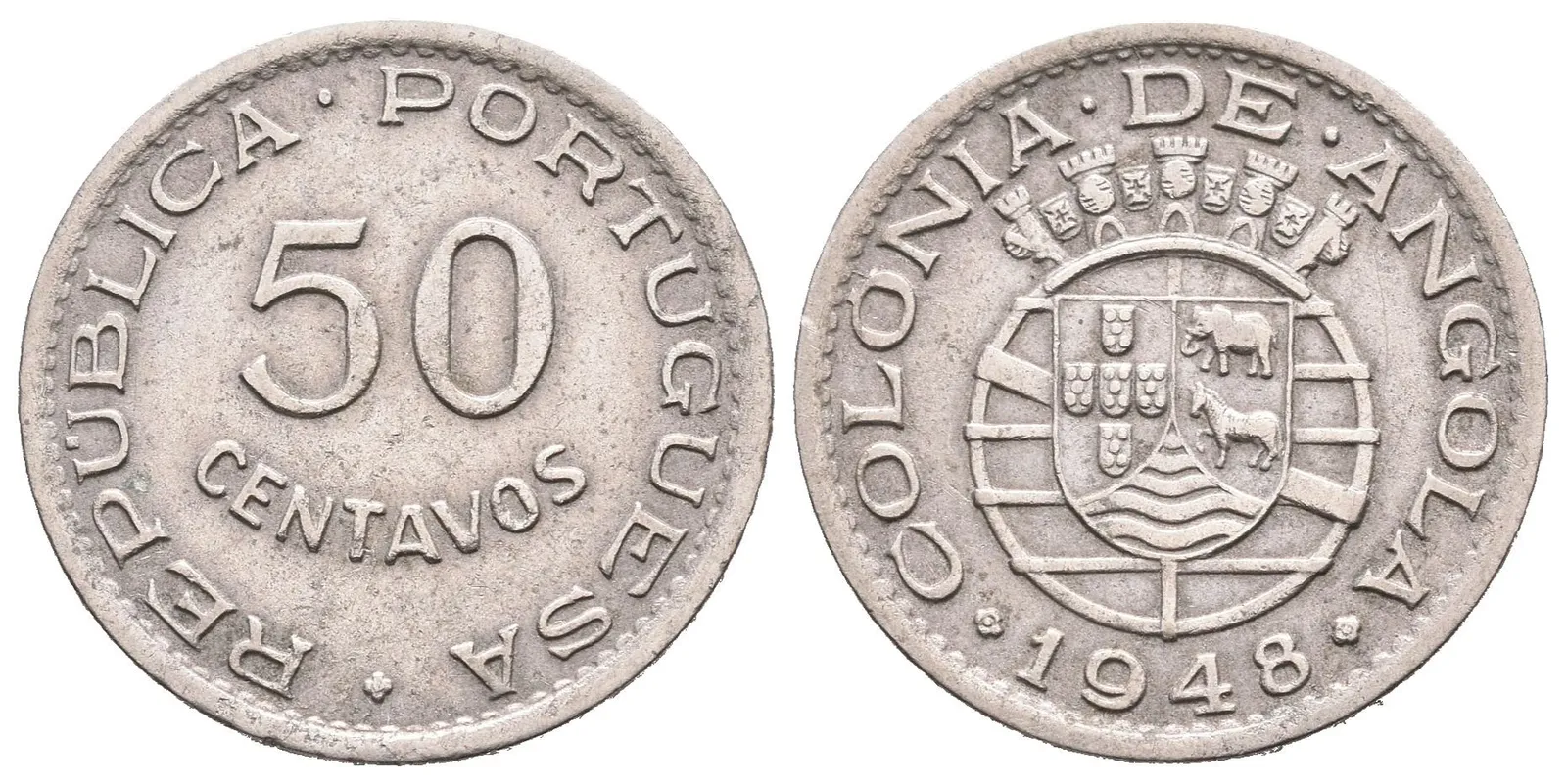 Portugalská Angola, 50 Centavo 1948