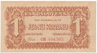 Československo, 1 Koruna 1944, Hej.56a1