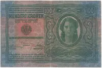 100 Koruna 1912 (1919), kolkovaná, Hej.5a - fotografie 2