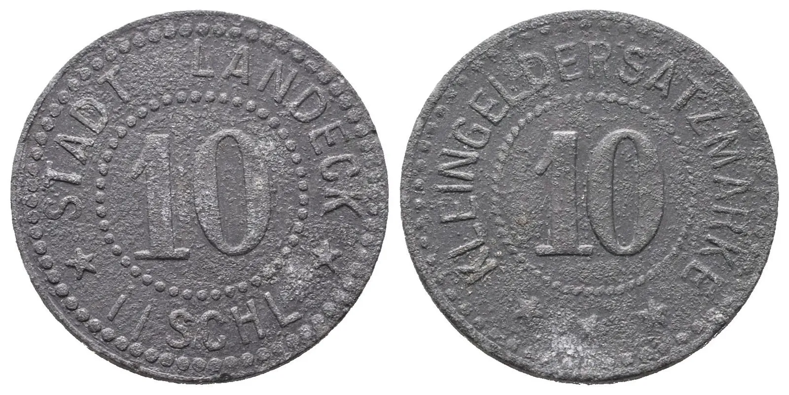 Nouzové ražby, 10 Pfennig 1917 - Landeck