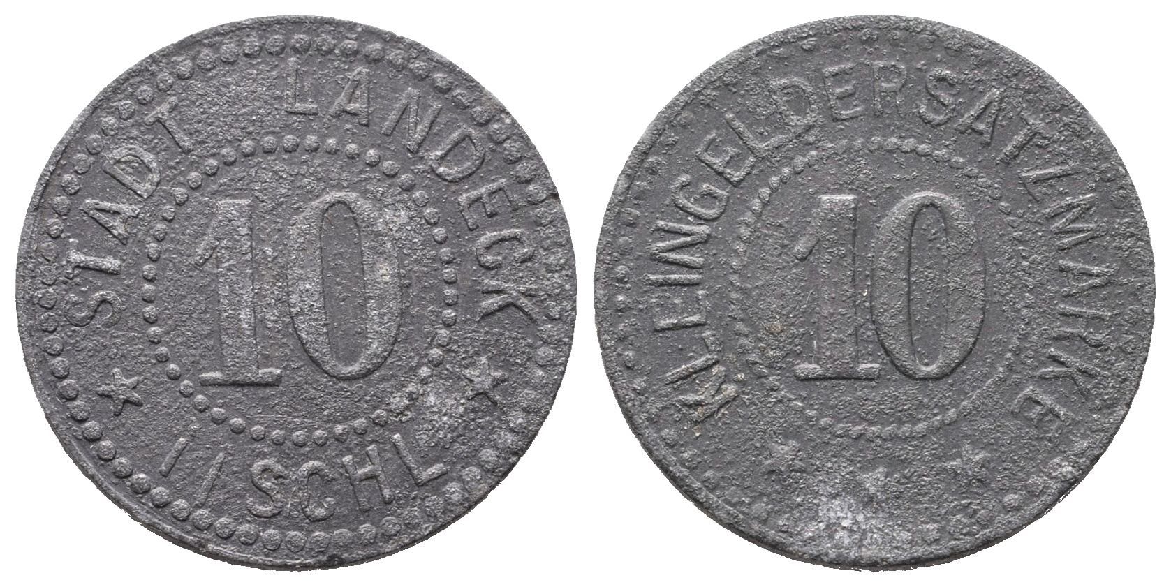 Nouzové ražby, 10 Pfennig 1917 - Landeck