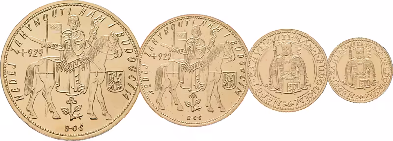 Sada svatováclavských dukátů 1937 - novoražba