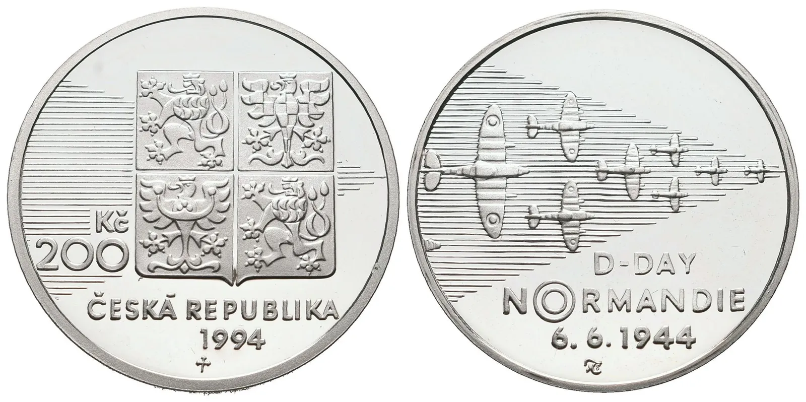 200 Kč 1994 - Normandie, PROOF