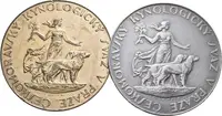 AE Medaile b.l. - Českomoravský kynologický svaz v Čechách a Praze. Bronz a Zn? 45 mm_2 ks — 1