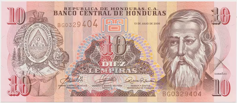 Honduras, 10 Lempiras 2006, P.86b-d