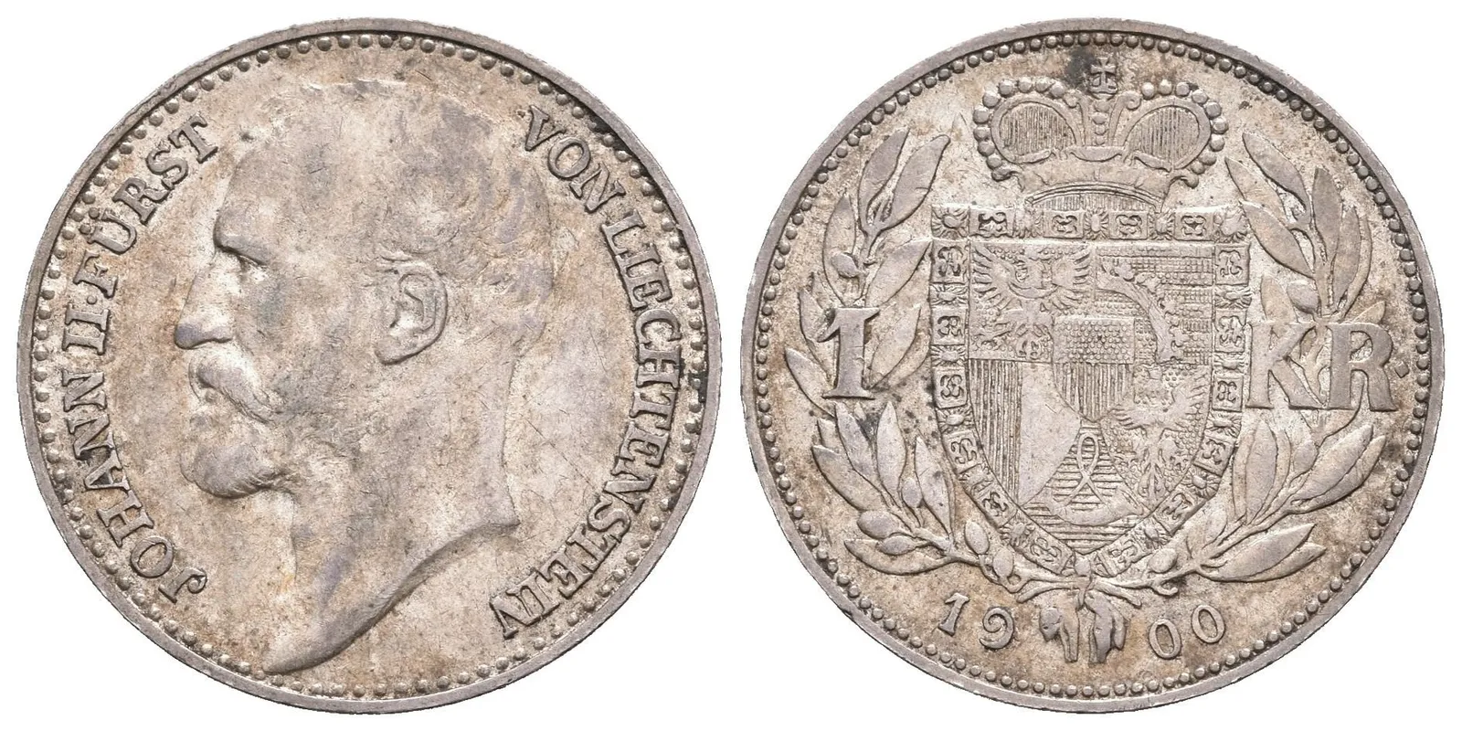 1 Koruna 1900, KM.2, pěkná zachovalost, patina — 1