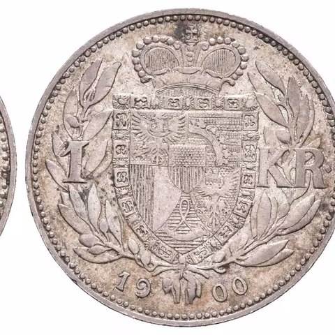 1 Koruna 1900, KM.2, pěkná zachovalost, patina