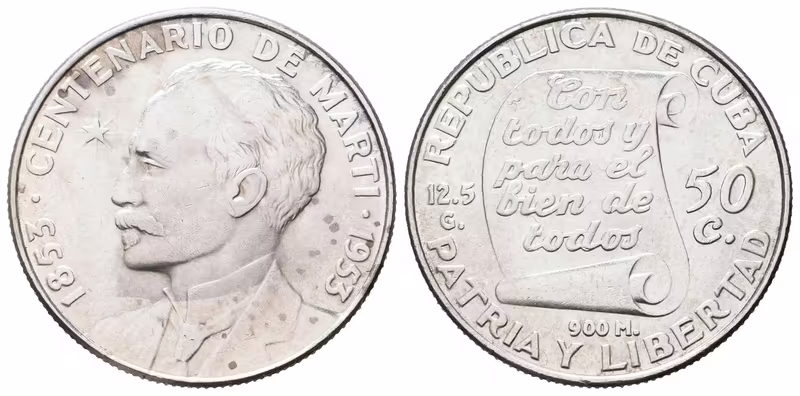 Kuba, 50 Centavo 1953