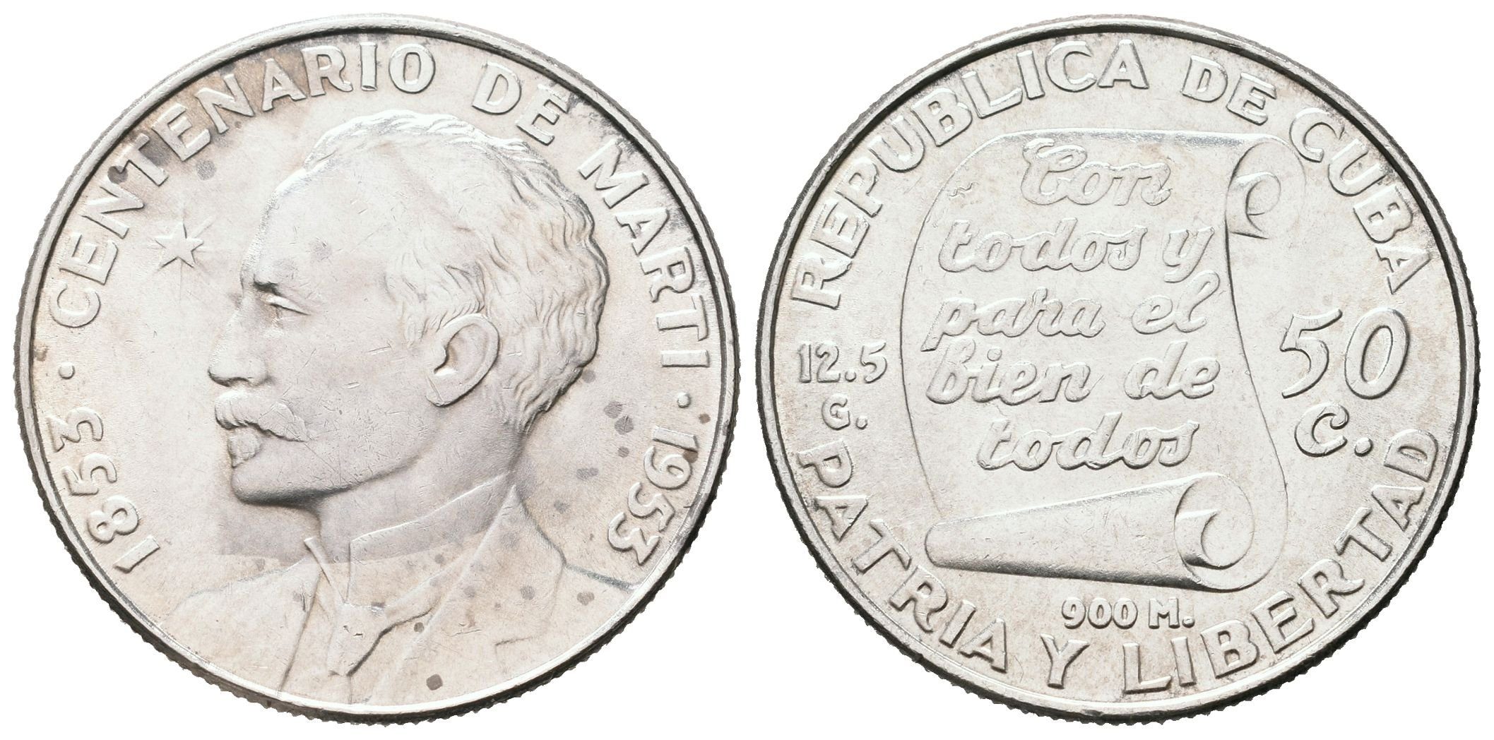 Kuba, 50 Centavo 1953