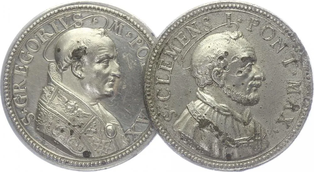 Vatikán - životopisné medaile, cca 18. století — 1