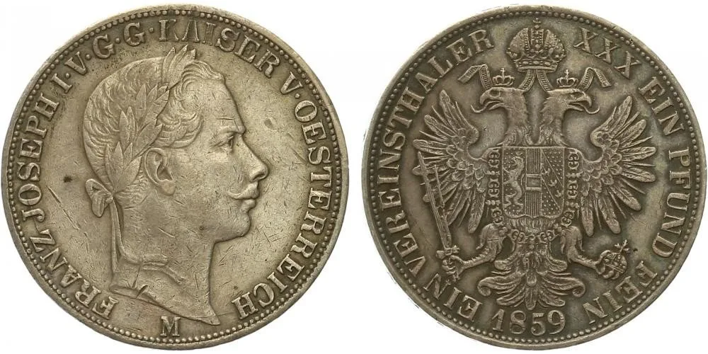 Rakouská a spolková měna, 1857 - 1892 — 1