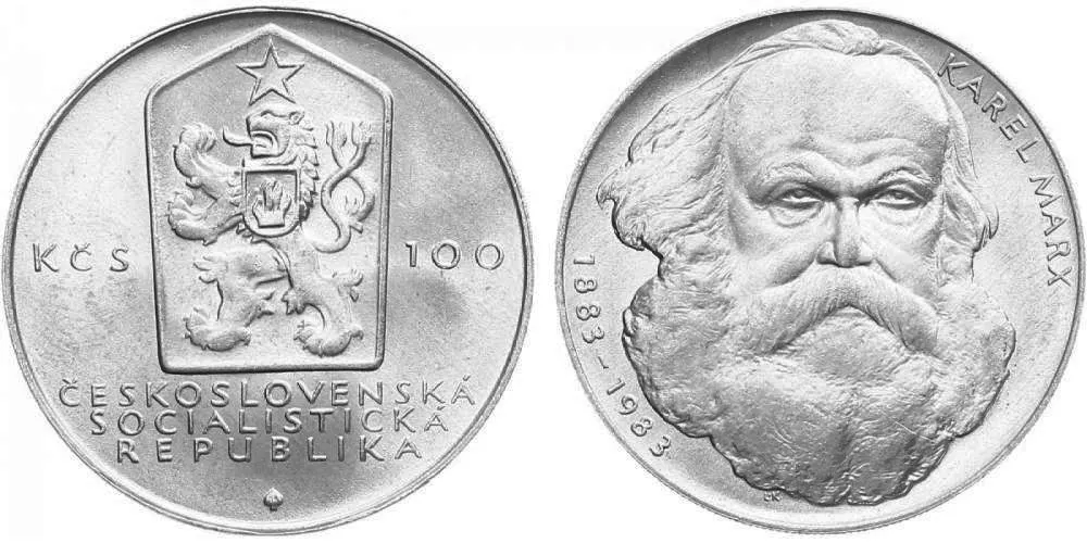 100 Kčs 1983 - Karel Marx