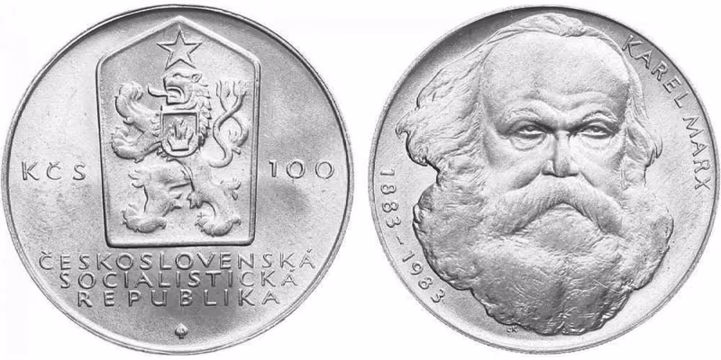 100 Kčs 1983 - Karel Marx