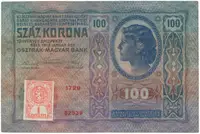 100 Koruna 1912 (1919), kolkovaná, Hej.5a