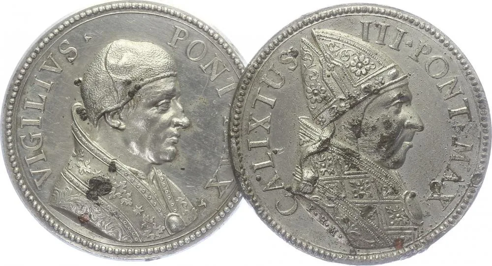 Vatikán - životopisné medaile, cca 18. století — 1