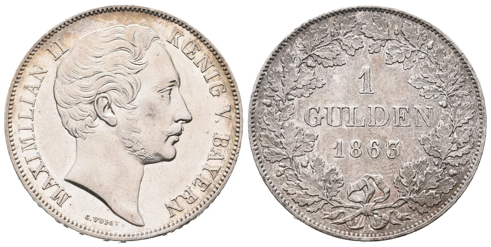 Bavorsko, 1 Gulden 1863