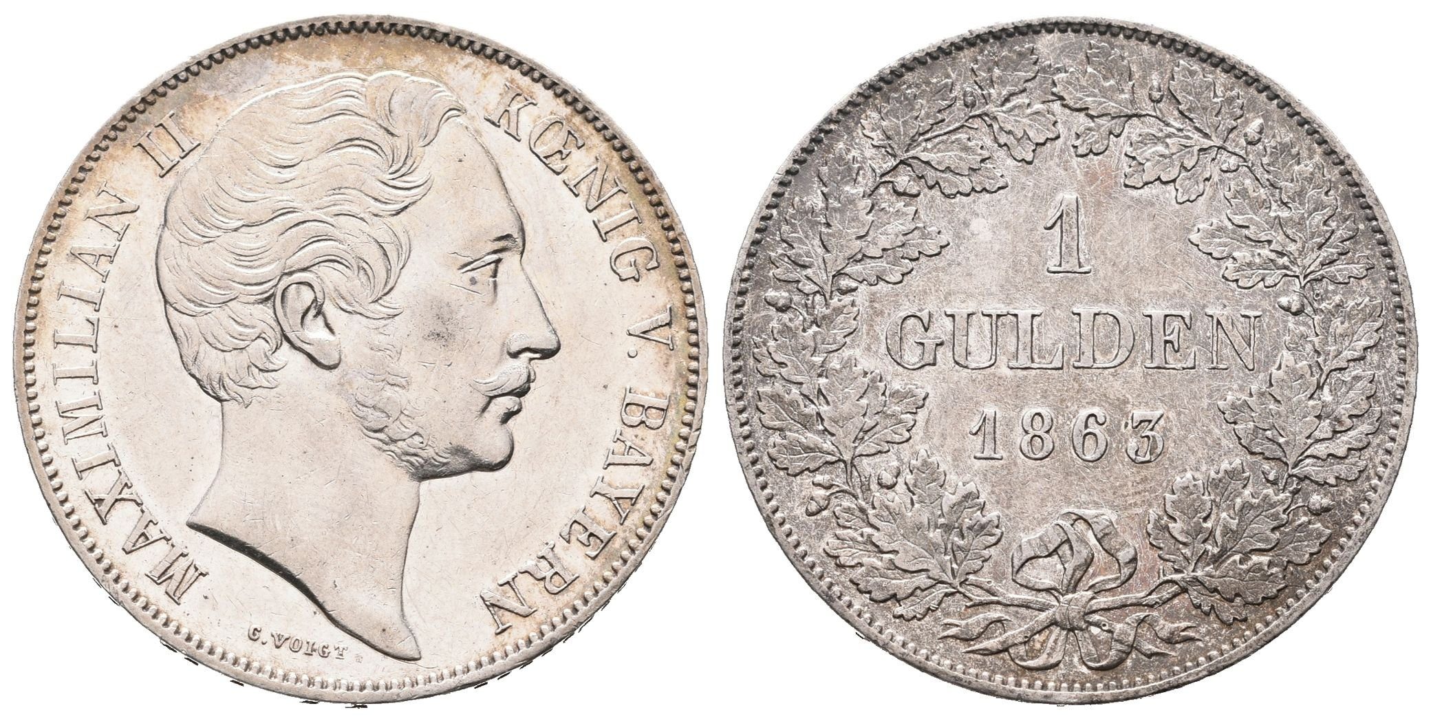 Bavorsko, 1 Gulden 1863