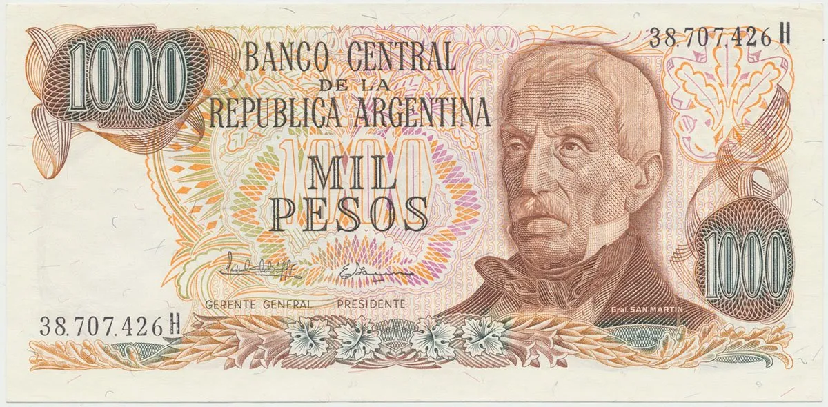 Argentina, 1000 Pesos (1976), P.304c