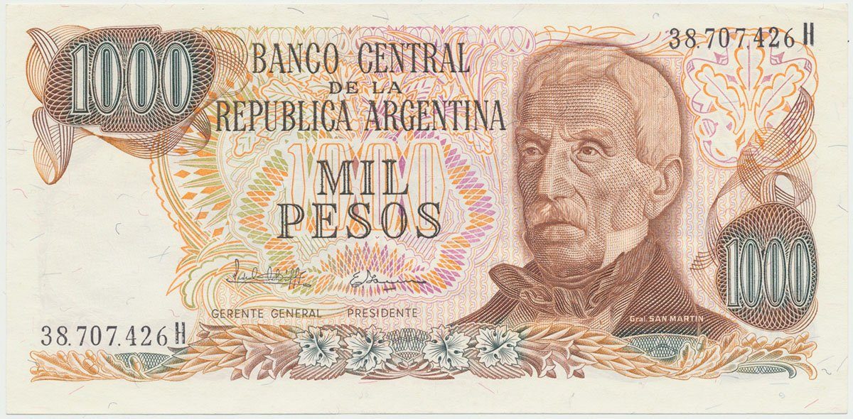 Argentina, 1000 Pesos (1976), P.304c