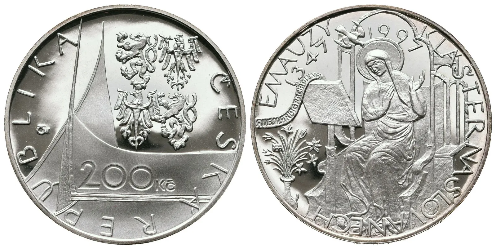 200 Kč 1997 - Klášter Emauzy, PROOF