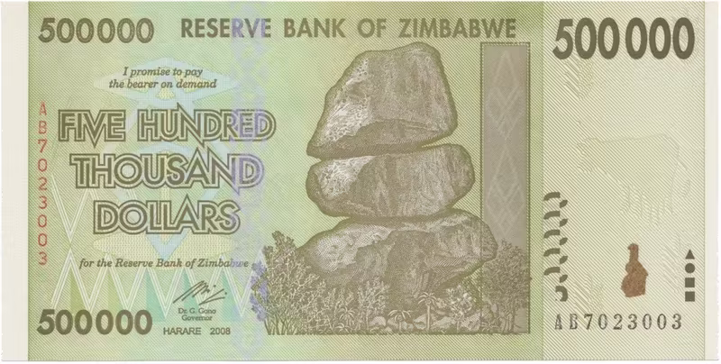Zimbabwe, 500.000 Dollars 2008, P.76