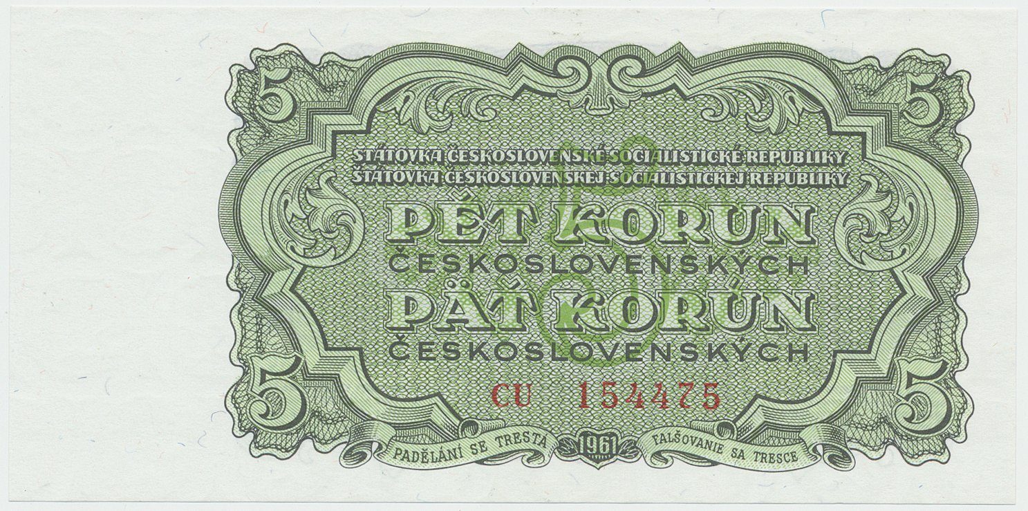 Československo, 5 Koruna 1961, série CU, Hej.99a