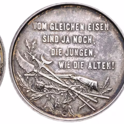 AR Medaile b.l. - Tirolská střelecká medaile, Ag 38 mm (23,61 g), značeno "RS" a
