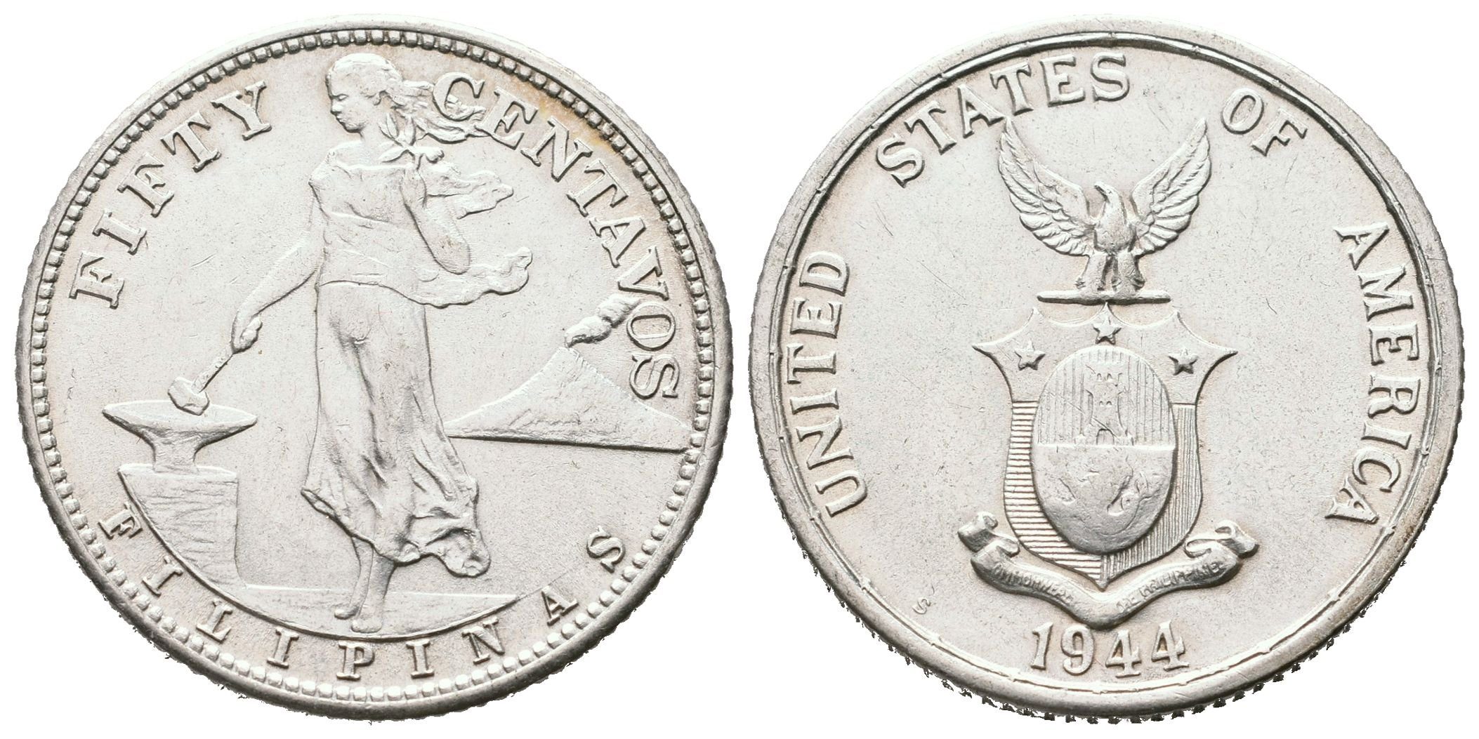 Filipíny, 50 Centavos 1944 S