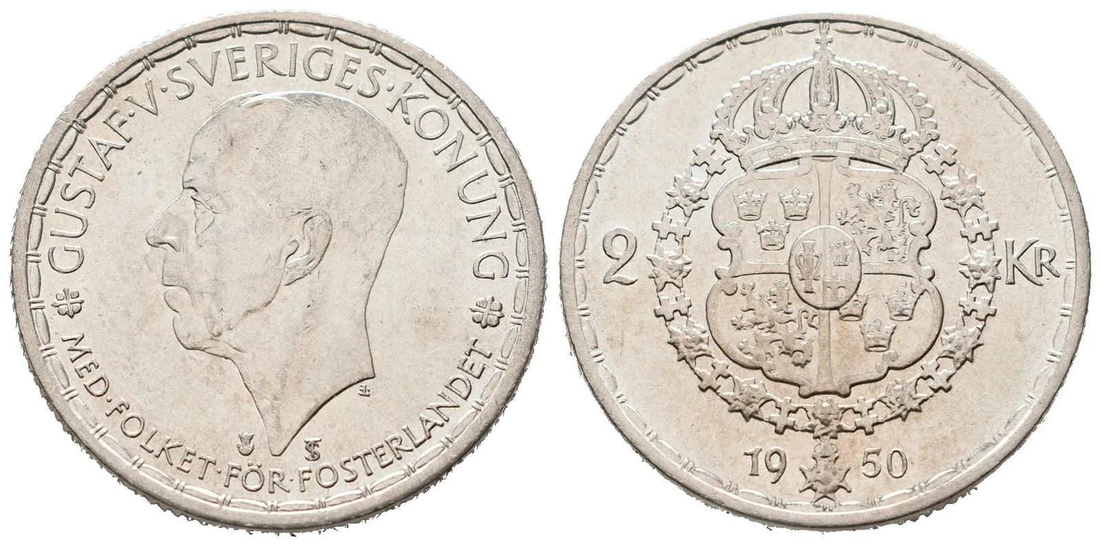 Švédsko, 2 Koruna 1950
