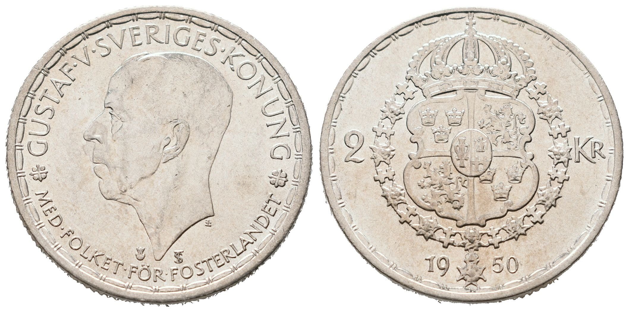Švédsko, 2 Koruna 1950