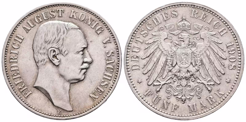 Sasko, 5 Marka 1908