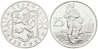 25 Kčs 1954 - 10. výročí SNP, PROOF, původní etue - fotografie 2