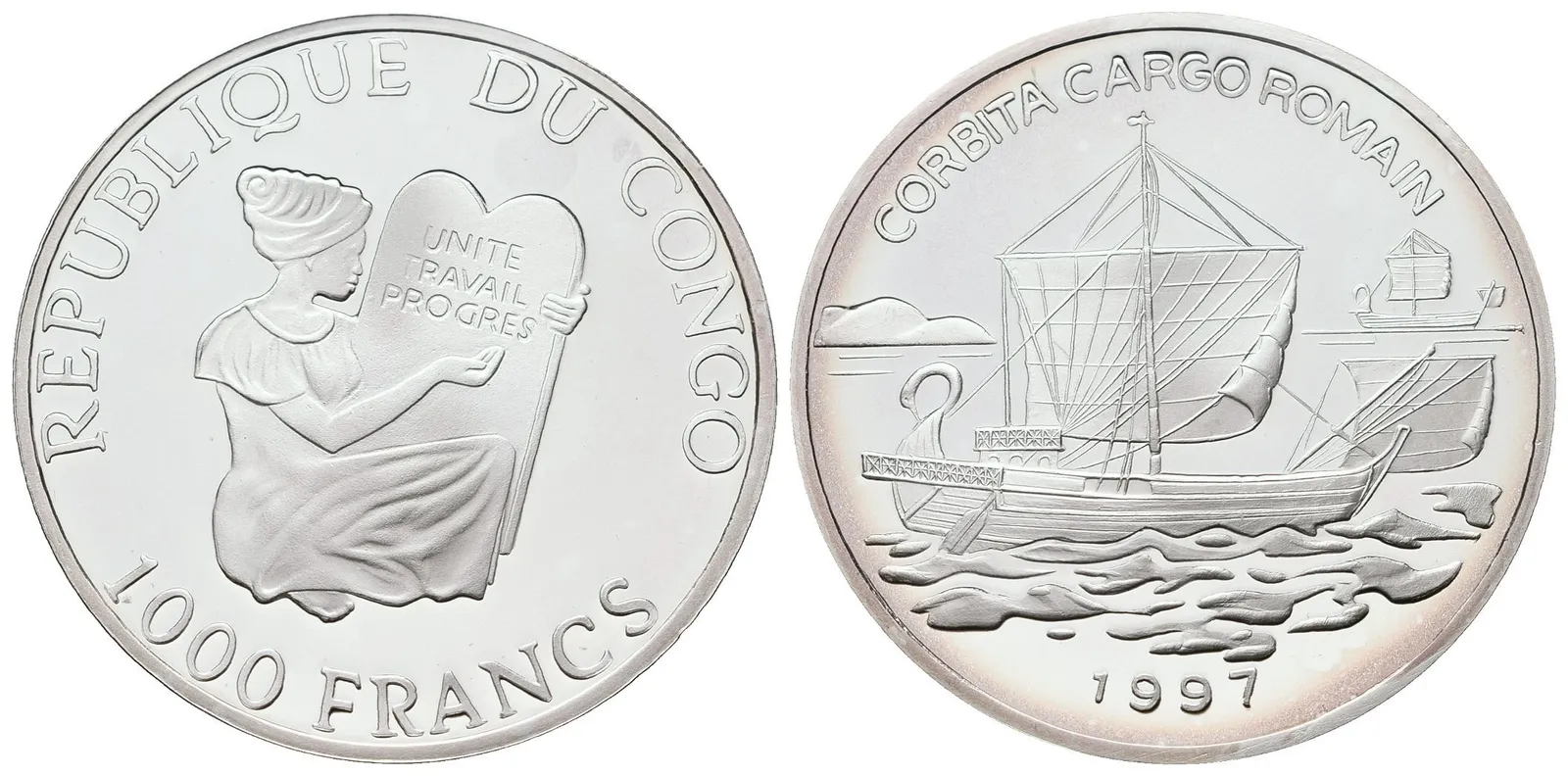 Congo, 1000 Franků 1997 - Corbita Cargo Romani
