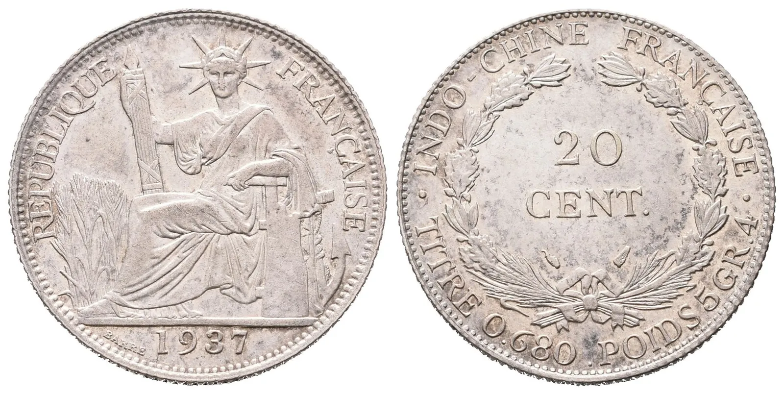 Francouzská Indočína, 20 Cent 1937