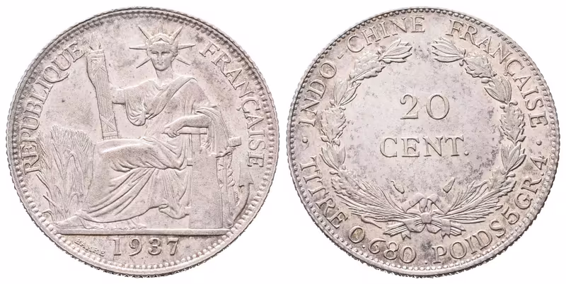 Francouzská Indočína, 20 Cent 1937