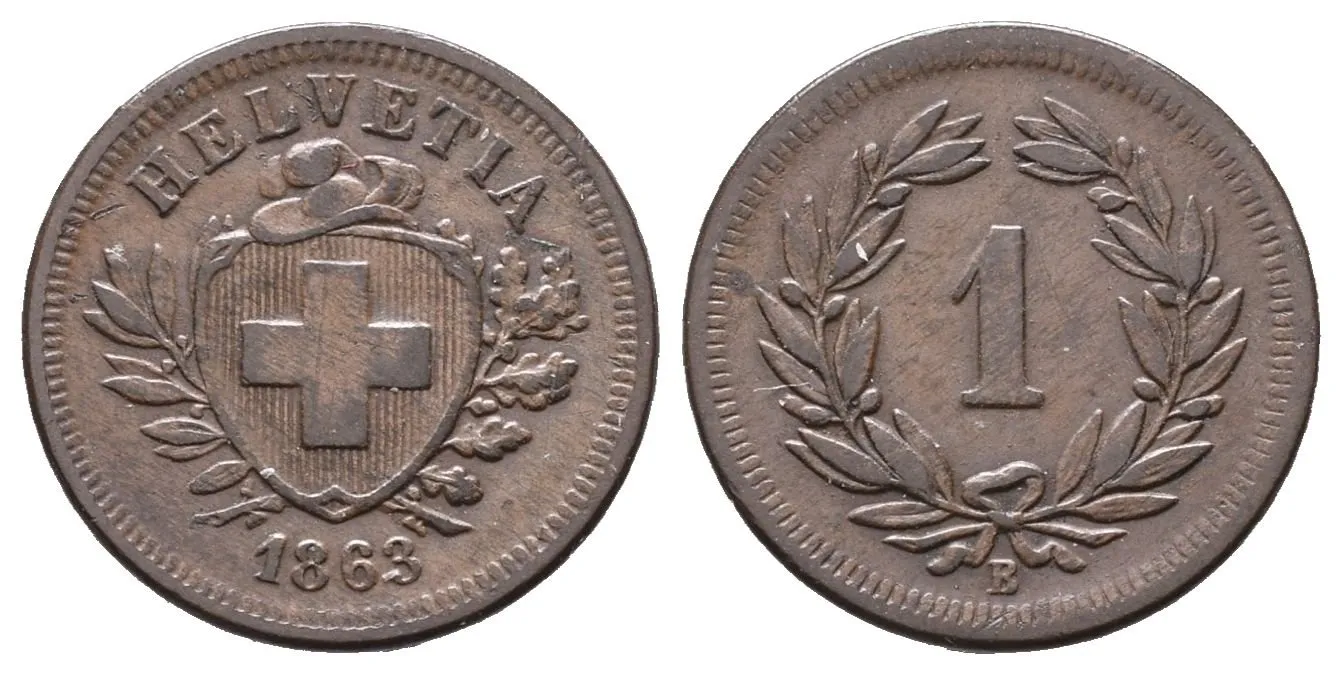 Švýcarsko, Rappen 1863