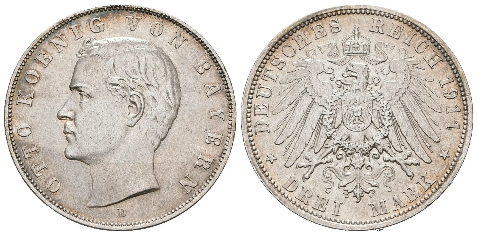 Bavorsko, 3 Marka 1911 D