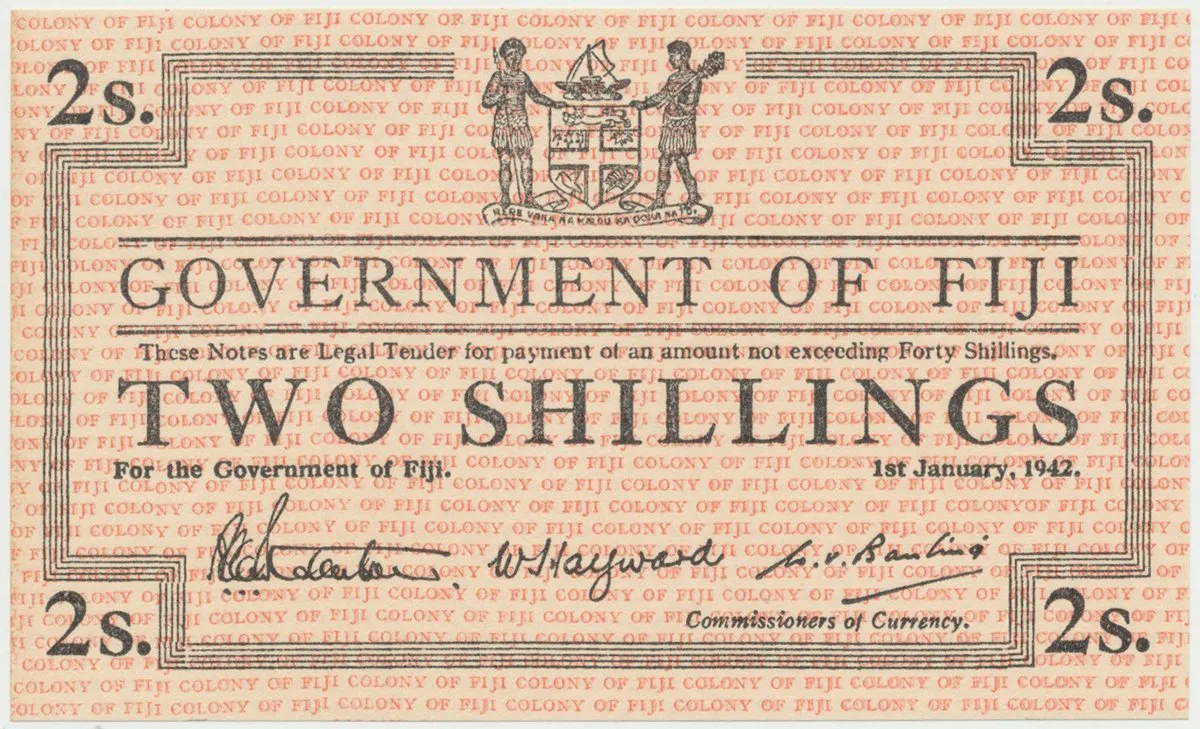 Fidži, 2 Shillings 1942, P.50r