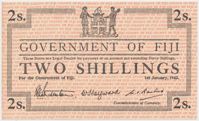 Fidži, 2 Shillings 1942, P.50r