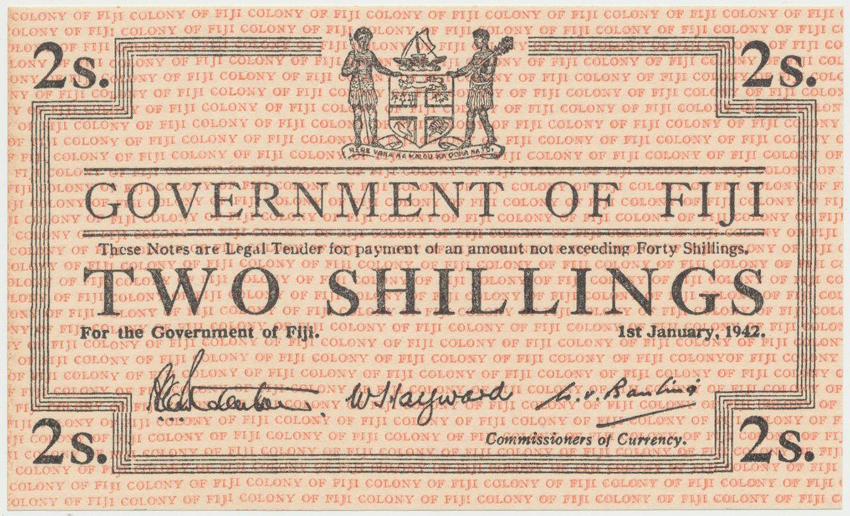Fidži, 2 Shillings 1942, P.50r