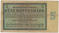 Německo, 5 Rentenmark 1923, Ro.156b